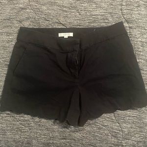 Like New Loft Scalloped Hem Shorts Black Size 8